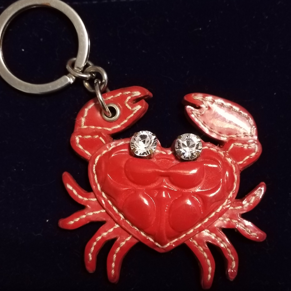 Coach Red Crab Keychain